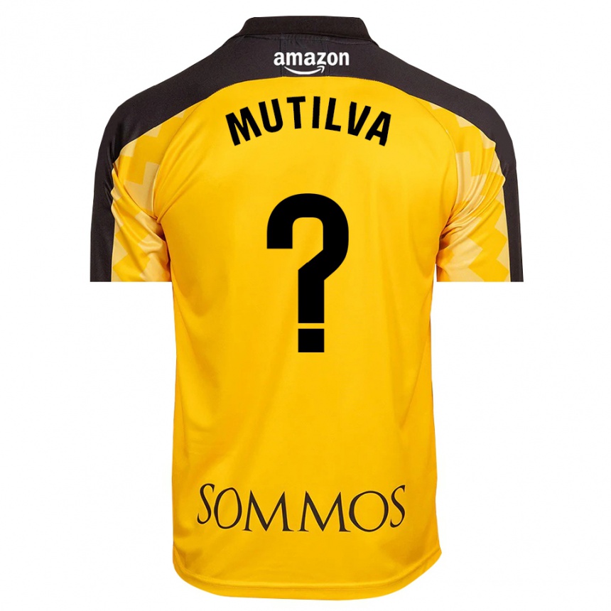 נשים כדורגל Aimar Mutilva #0 צהוב שחור חולצת שוער 2025/26