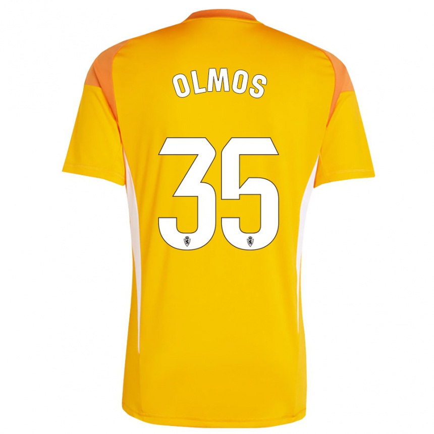 נשים כדורגל Lucas Olmos #35 צהוב כתום כהה חולצת שוער 2025/26