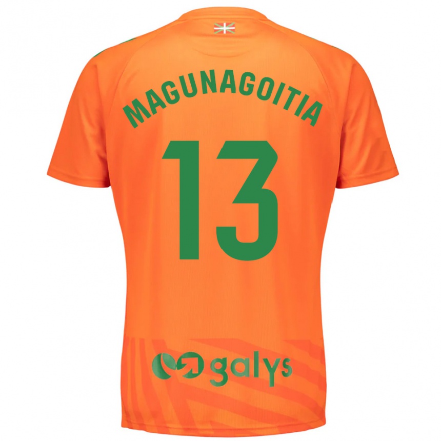 נשים כדורגל Jonmi Magunagoitia #13 ירוק כתום חולצת שוער 2025/26