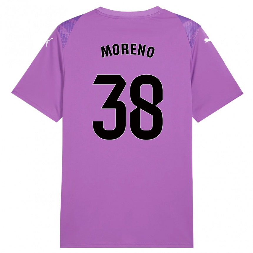 נשים כדורגל ג'רארד מורנו #38 שחור לבנדר חולצת שוער 2025/26