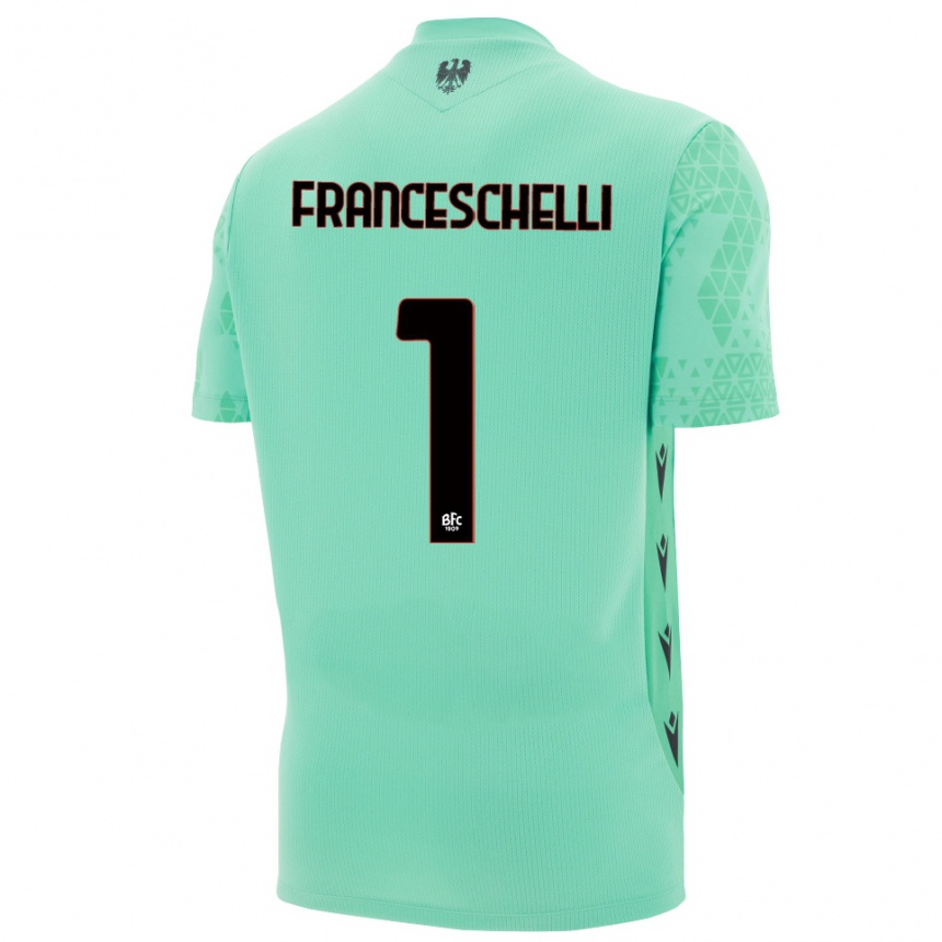 נשים כדורגל Matteo Franceschelli #1 כחול מנטה שחור חולצת שוער 2025/26