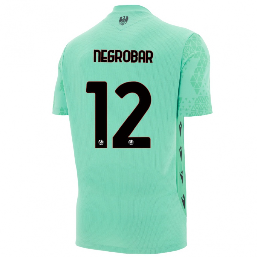 נשים כדורגל Lucas Negrobar #12 כחול מנטה שחור חולצת שוער 2025/26