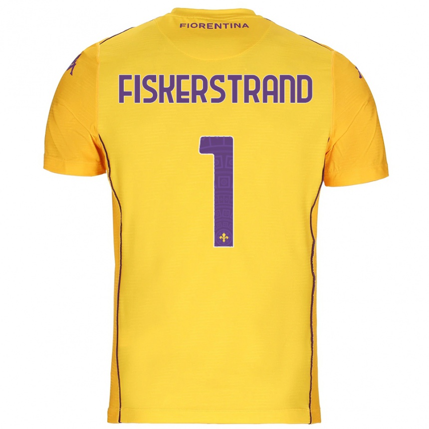 נשים כדורגל ססילי פיסקרסטרנד #1 כתום צהוב סגול חולצת שוער 2025/26