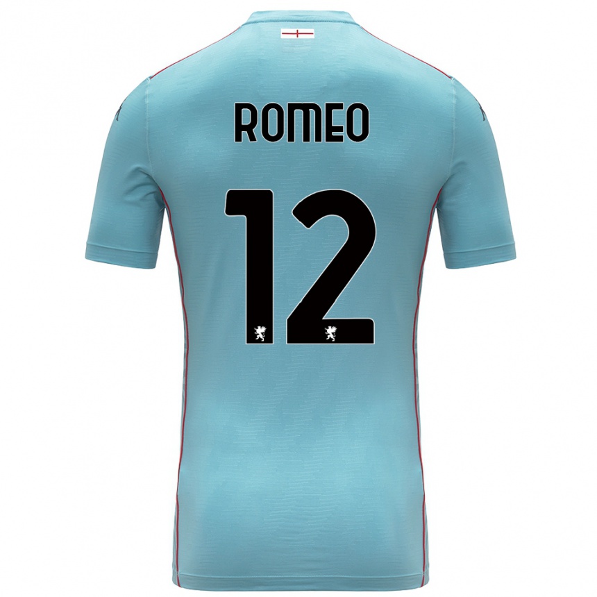 נשים כדורגל Emanuele Romeo #12 אפור כחול חולצת שוער 2025/26