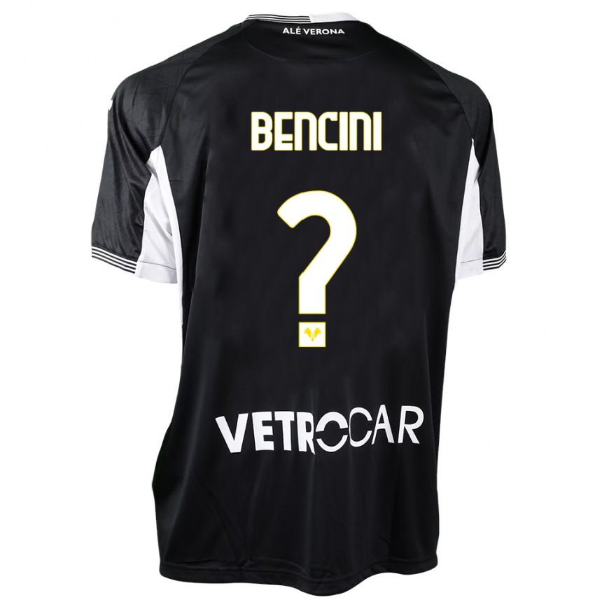 נשים כדורגל Mattia Bencini #0 שחור לבן חולצת שוער 2025/26