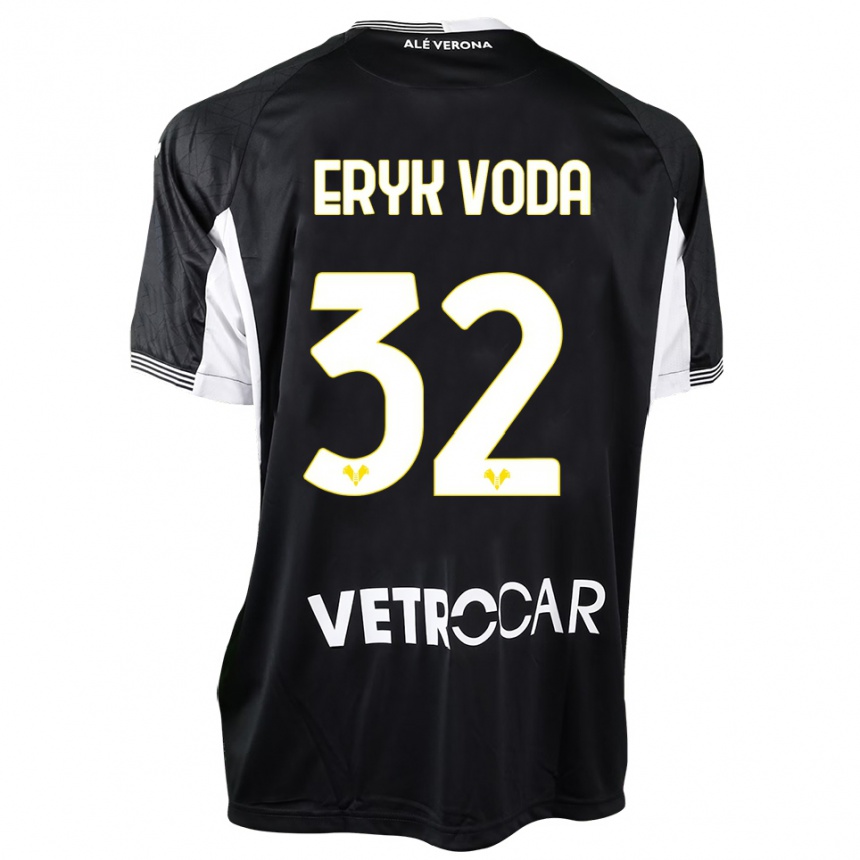 נשים כדורגל Eryk Vodă #32 שחור לבן חולצת שוער 2025/26