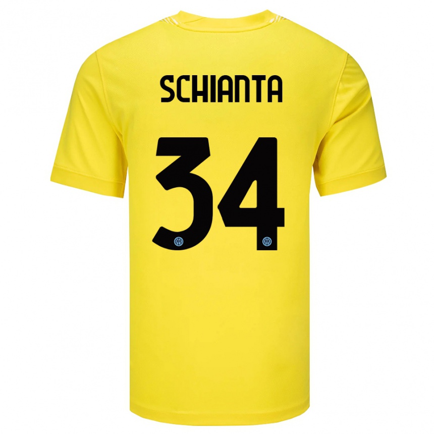 נשים כדורגל Valentina Schianta #34 צהוב בהיר שחור חולצת שוער 2025/26