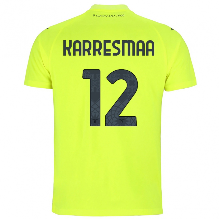 נשים כדורגל Kerttu Karresmaa #12 ירוק פלורסנט חולצת שוער 2025/26