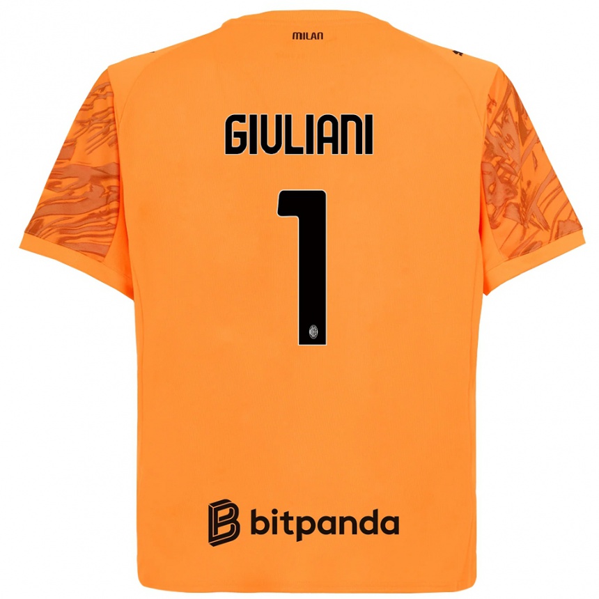 נשים כדורגל לאורה ג'וליאני #1 כתום צהוב שחור חולצת שוער 2025/26