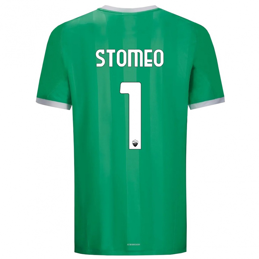 נשים כדורגל Giorgio Stomeo #1 ירוק לבן חולצת שוער 2025/26