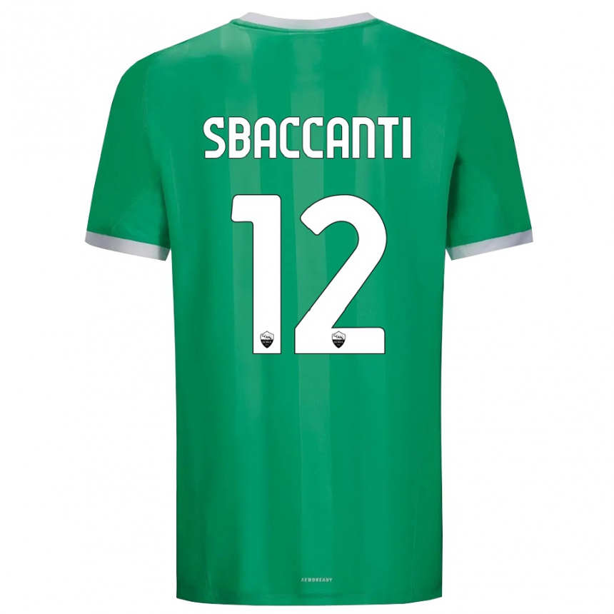 נשים כדורגל Christian Sbaccanti #12 ירוק לבן חולצת שוער 2025/26