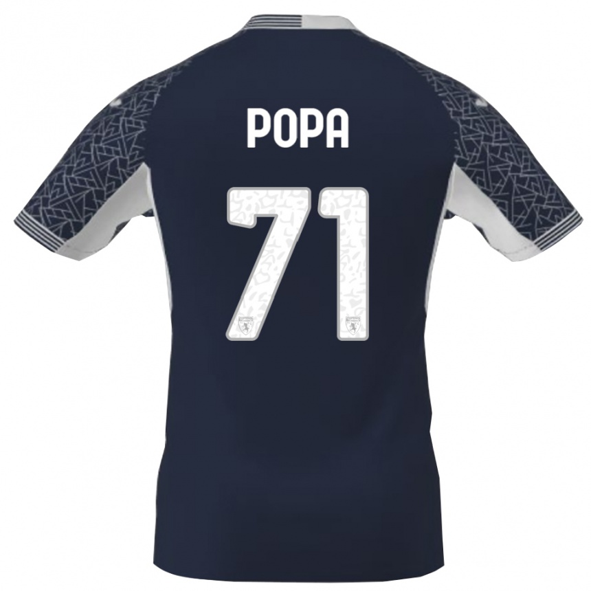 נשים כדורגל מיכאי פופה #71 כחול שחור לבן חולצת שוער 2025/26