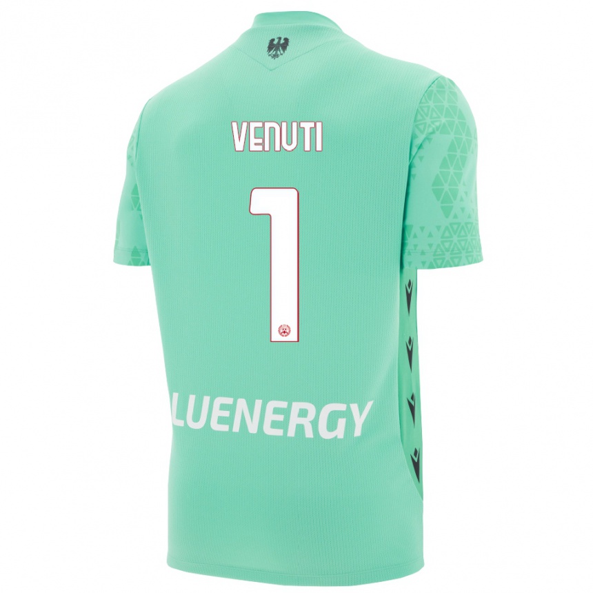 נשים כדורגל Gioele Venuti #1 שחור אקוומרין חולצת שוער 2025/26