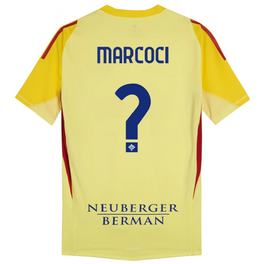 נשים כדורגל Alexandru Marcoci #0 צהוב בהיר שחור חולצת שוער 2025/26