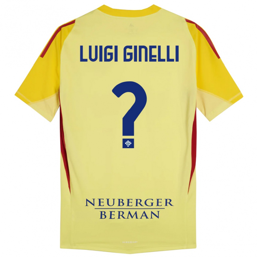 נשים כדורגל לורנזו לואיג׳י ג׳ינלי #0 צהוב בהיר שחור חולצת שוער 2025/26