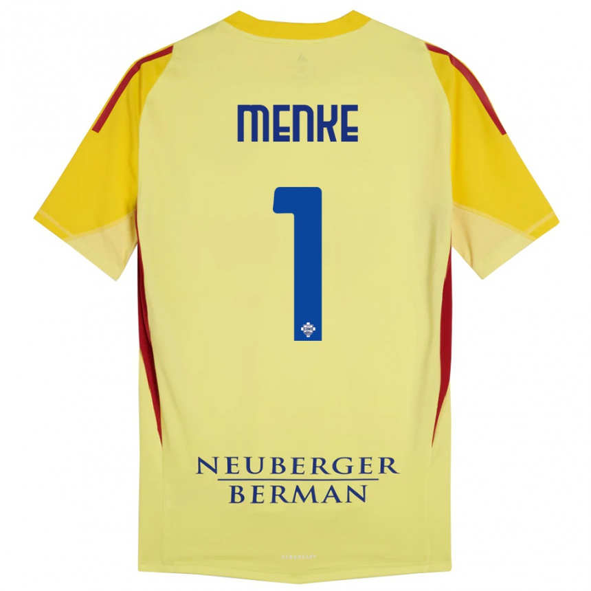 נשים כדורגל הנריק מנקי לופס #1 צהוב בהיר שחור חולצת שוער 2025/26