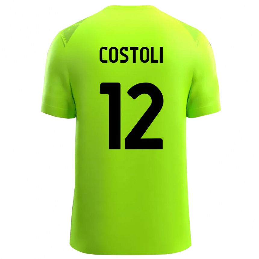 נשים כדורגל Luca Costoli #12 ירוק דשא שחור חולצת שוער 2025/26