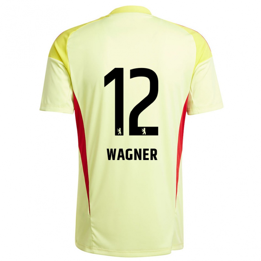 נשים כדורגל Melanie Wagner #12 צהוב בהיר שחור חולצת שוער 2025/26