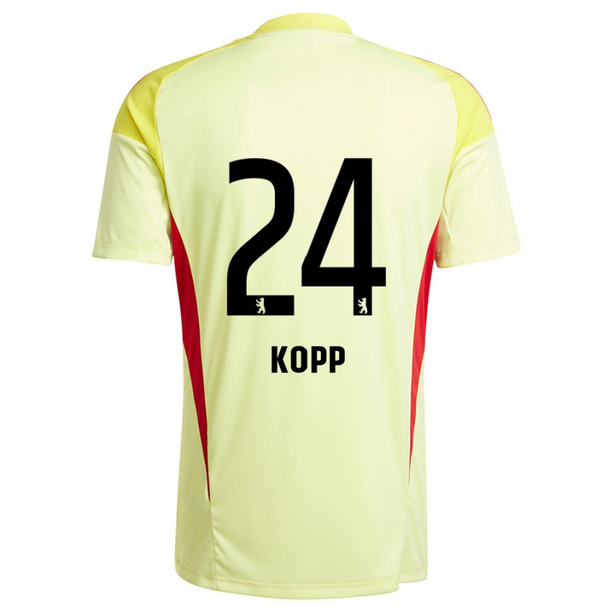 נשים כדורגל Marvin Kopp #24 צהוב בהיר שחור חולצת שוער 2025/26