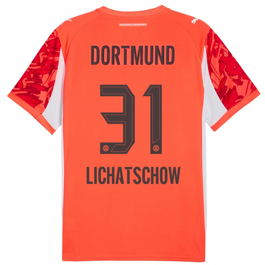 נשים כדורגל Deniese Lichatschow #31 כתום אדום חולצת שוער 2025/26