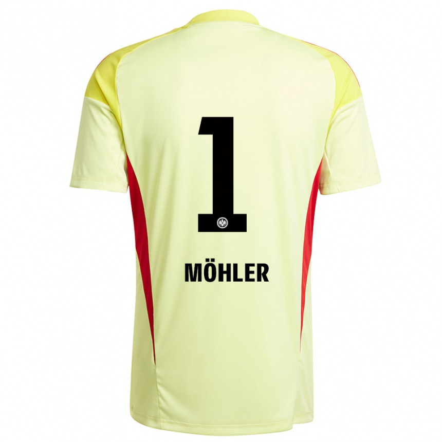 נשים כדורגל Emil Möhler #1 צהוב בהיר שחור חולצת שוער 2025/26
