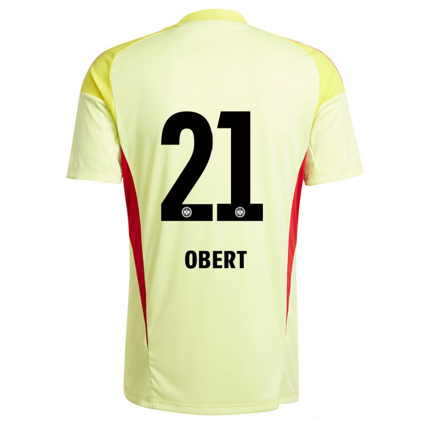 נשים כדורגל יורי אוברט #21 צהוב בהיר שחור חולצת שוער 2025/26