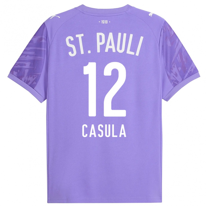 נשים כדורגל David Casula #12 שחור סגול בינוני חולצת שוער 2025/26