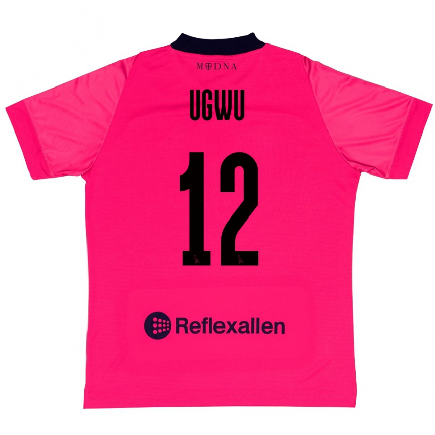 נשים כדורגל Ferdinand Ugwu #12 ורוד עמוק שחור חולצת שוער 2025/26