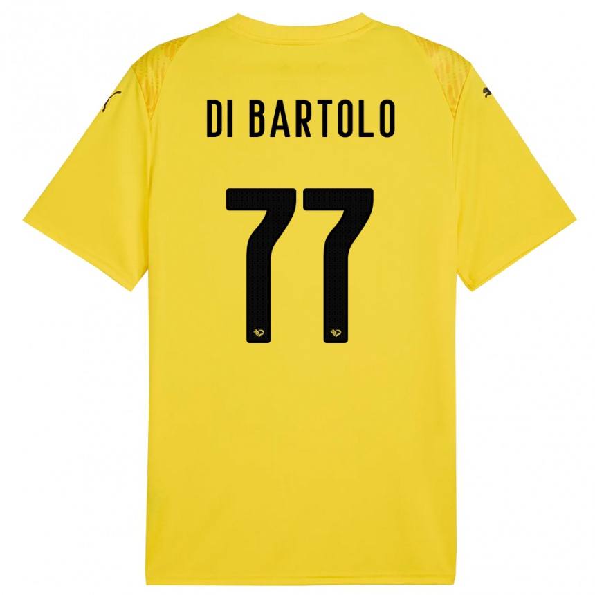 נשים כדורגל פרנצ'סקו די בארטולו #77 שחור צהוב חולצת שוער 2025/26