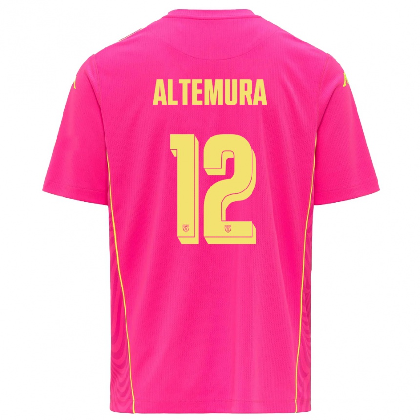 נשים כדורגל Tommaso Altemura #12 צהוב ורוד עמוק חולצת שוער 2025/26