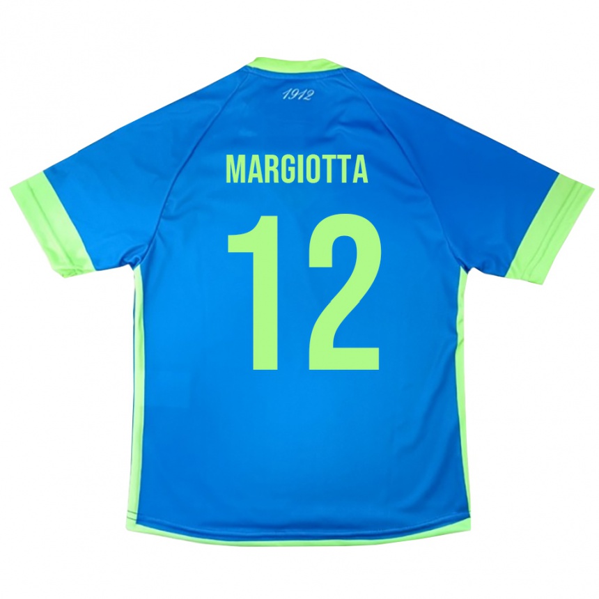 נשים כדורגל Manuele Margiotta #12 צהוב ירוק כחול חולצת שוער 2025/26