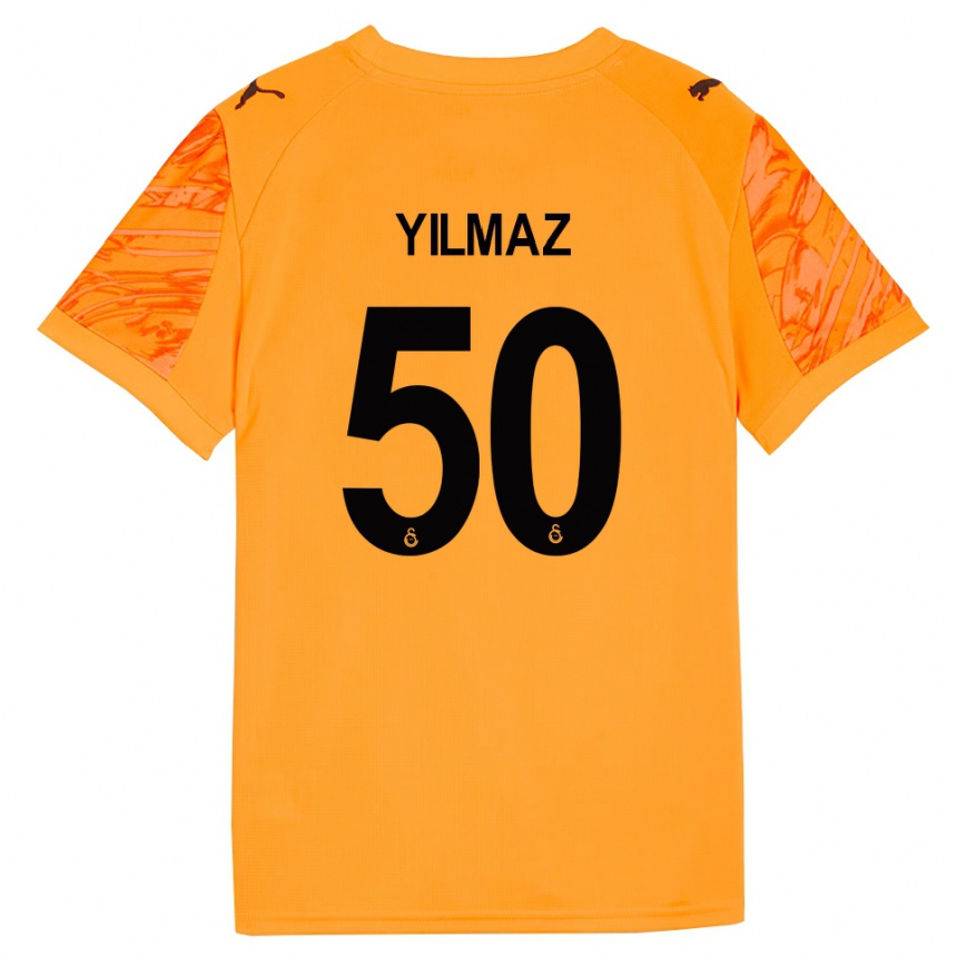 נשים כדורגל ז'אנקאט יילמאז #50 שחור כתום כהה חולצת שוער 2025/26