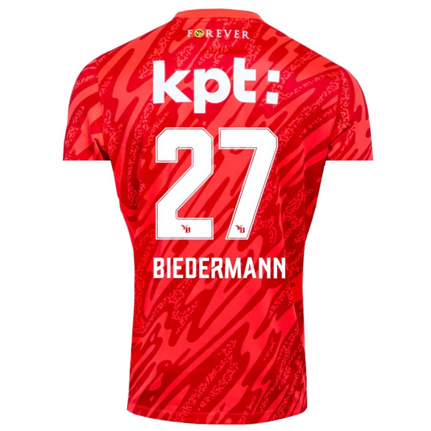 נשים כדורגל תמרה בידרמן #27 אדום לבן חולצת שוער 2025/26
