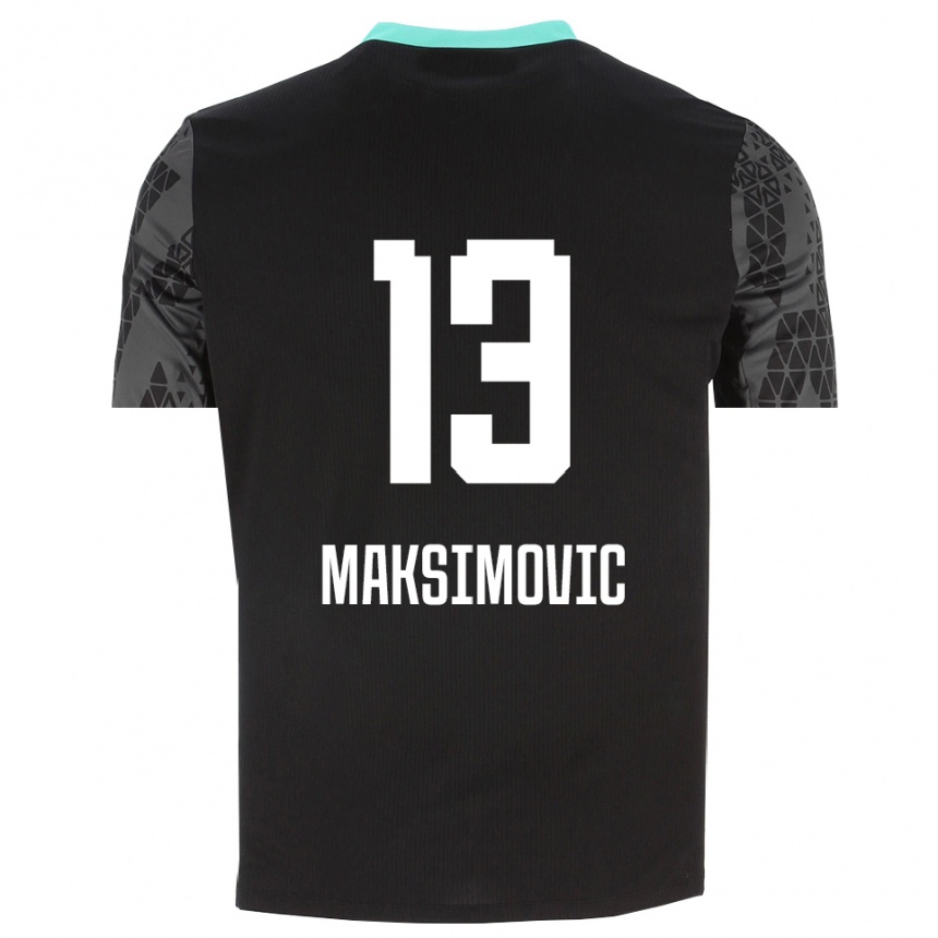 נשים כדורגל Filip Maksimovic #13 שחור ירוק צהוב חולצת שוער 2025/26