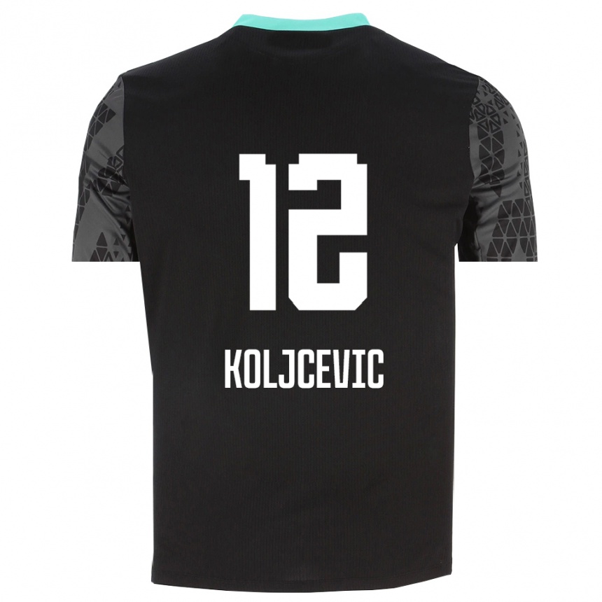 נשים כדורגל Danilo Koljcevic #12 שחור ירוק צהוב חולצת שוער 2025/26