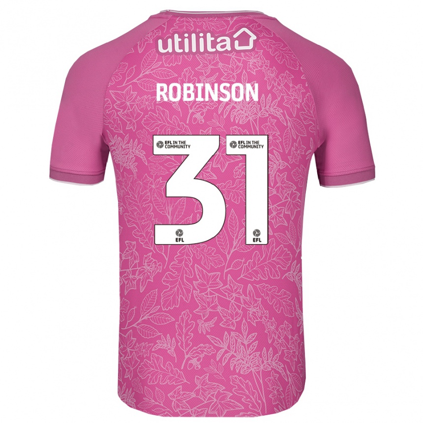 נשים כדורגל Leah Robinson #31 שחור ורוד חולצת שוער 2025/26