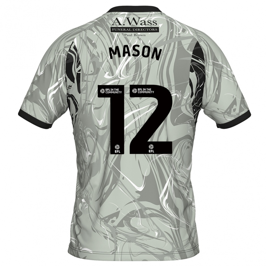 נשים כדורגל Owen Mason #12 שחור אפור בהיר חולצת שוער 2025/26