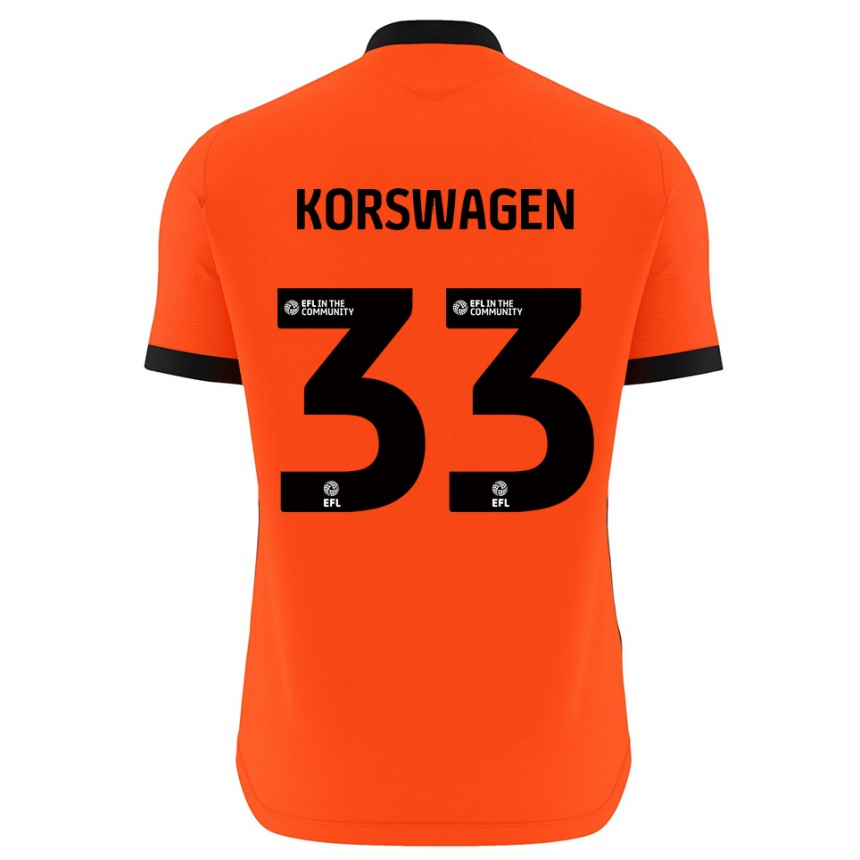 נשים כדורגל Mattijis Korswagen #33 שחור אדום חולצת שוער 2025/26