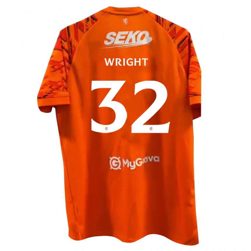 נשים כדורגל קירן רייט #32 לבן כתום חולצת שוער 2025/26