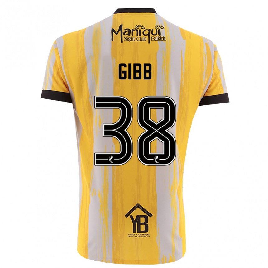 נשים כדורגל Thomas Gibb #38 שחור צהוב חולצת שוער 2025/26