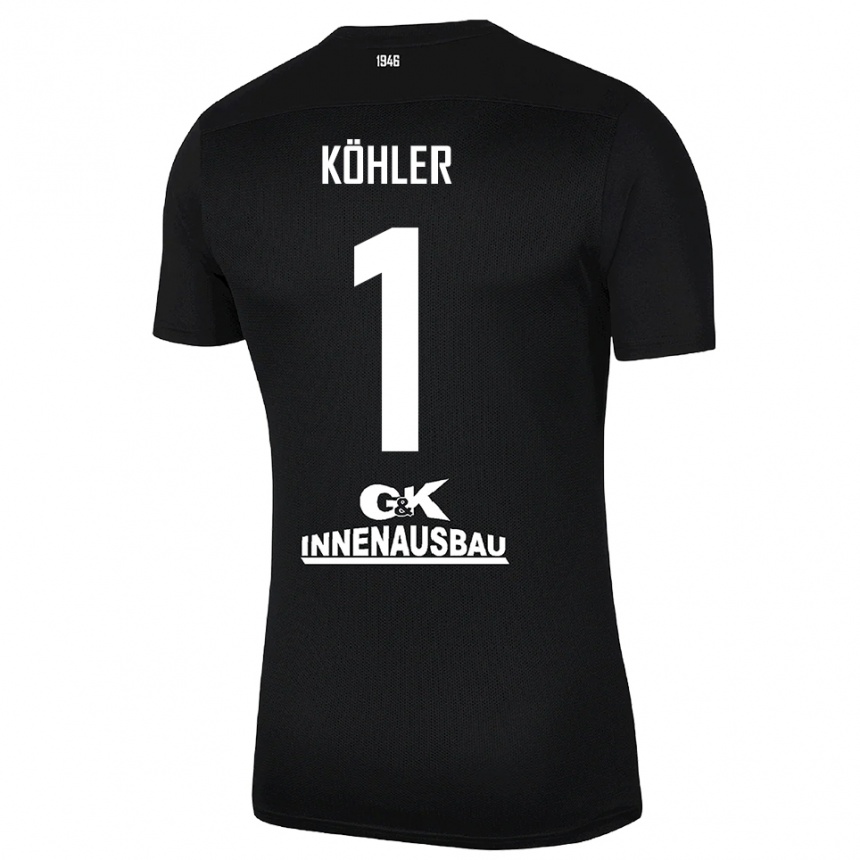 נשים כדורגל Lucas Köhler #1 שחור לבן חולצת שוער 2025/26