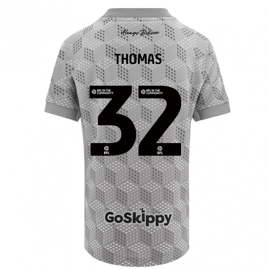 נשים כדורגל לואיס תומאס #32 אפור שחור חולצת שוער 2025/26