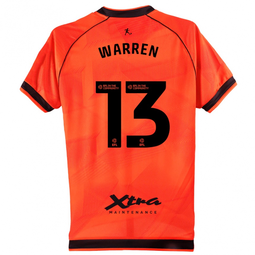 נשים כדורגל צ'רלי וורן #13 שחור כתום חולצת שוער 2025/26