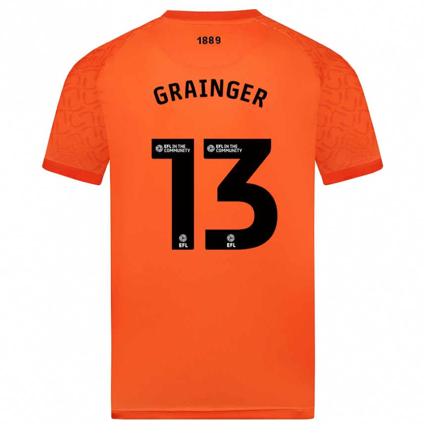 נשים כדורגל Benjamin Grainger #13 שחור כתום חולצת שוער 2025/26