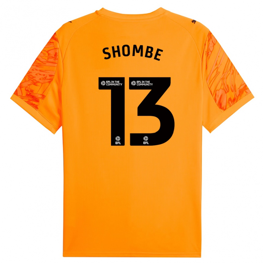 נשים כדורגל Khiani Shombe #13 כתום שחור חולצת שוער 2025/26