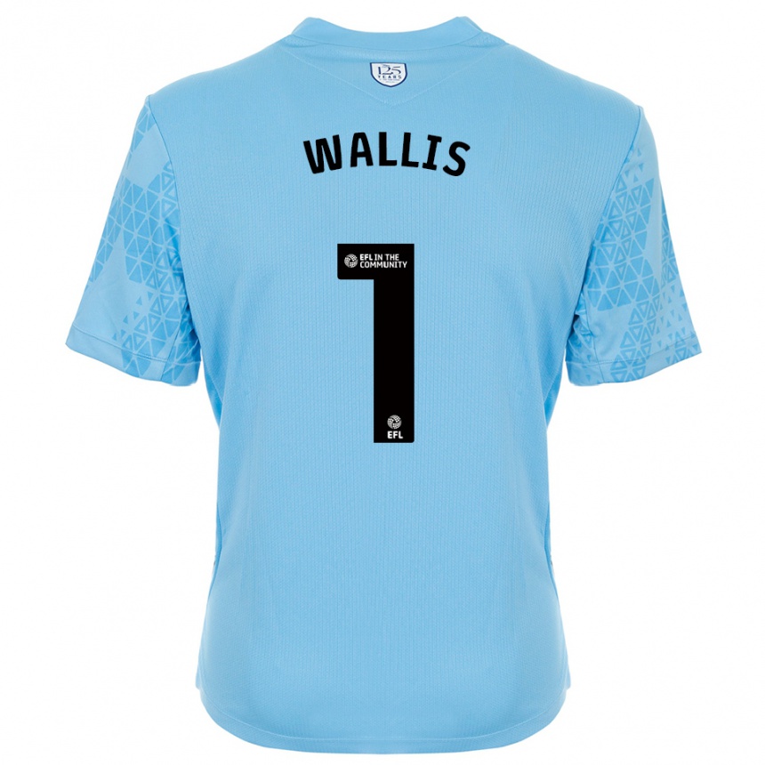 נשים כדורגל Joe Wallis #1 כחול שמיים שחור חולצת שוער 2025/26