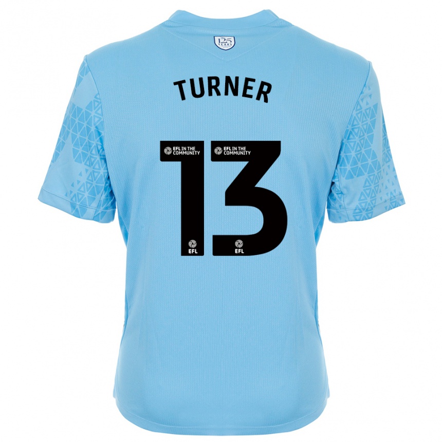 נשים כדורגל שאנון טרנר #13 כחול שמיים שחור חולצת שוער 2025/26