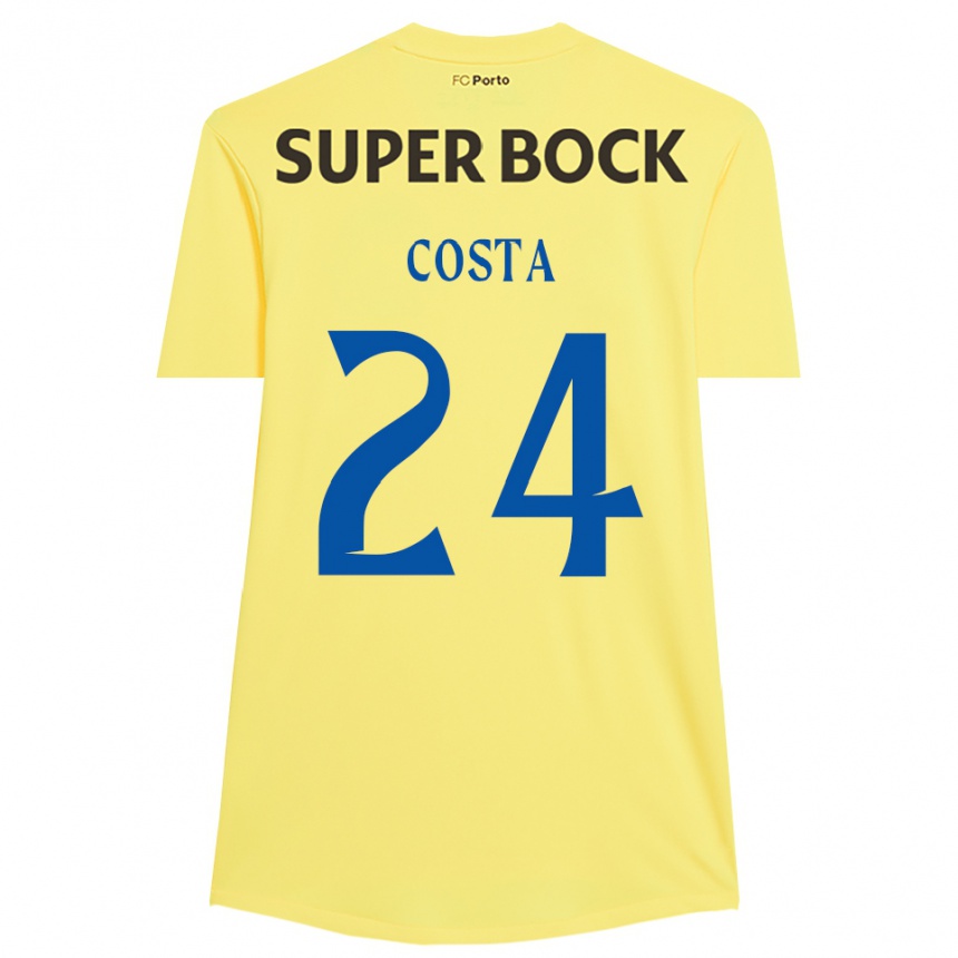 נשים כדורגל ז'ואאו קוסטה #24 צהוב בהיר שחור חולצת שוער 2025/26
