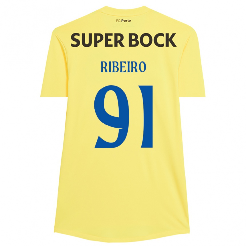 נשים כדורגל גונסאלו ריביירו #91 צהוב בהיר שחור חולצת שוער 2025/26