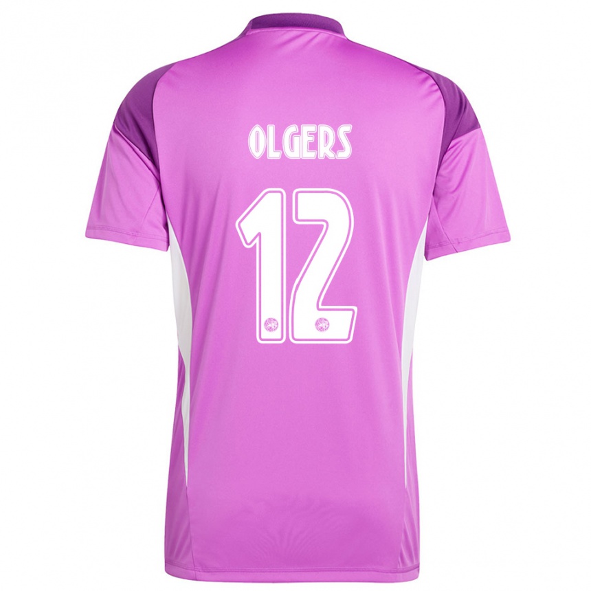 נשים כדורגל גוס אולגרס #12 סגול בהיר לבן חולצת שוער 2025/26
